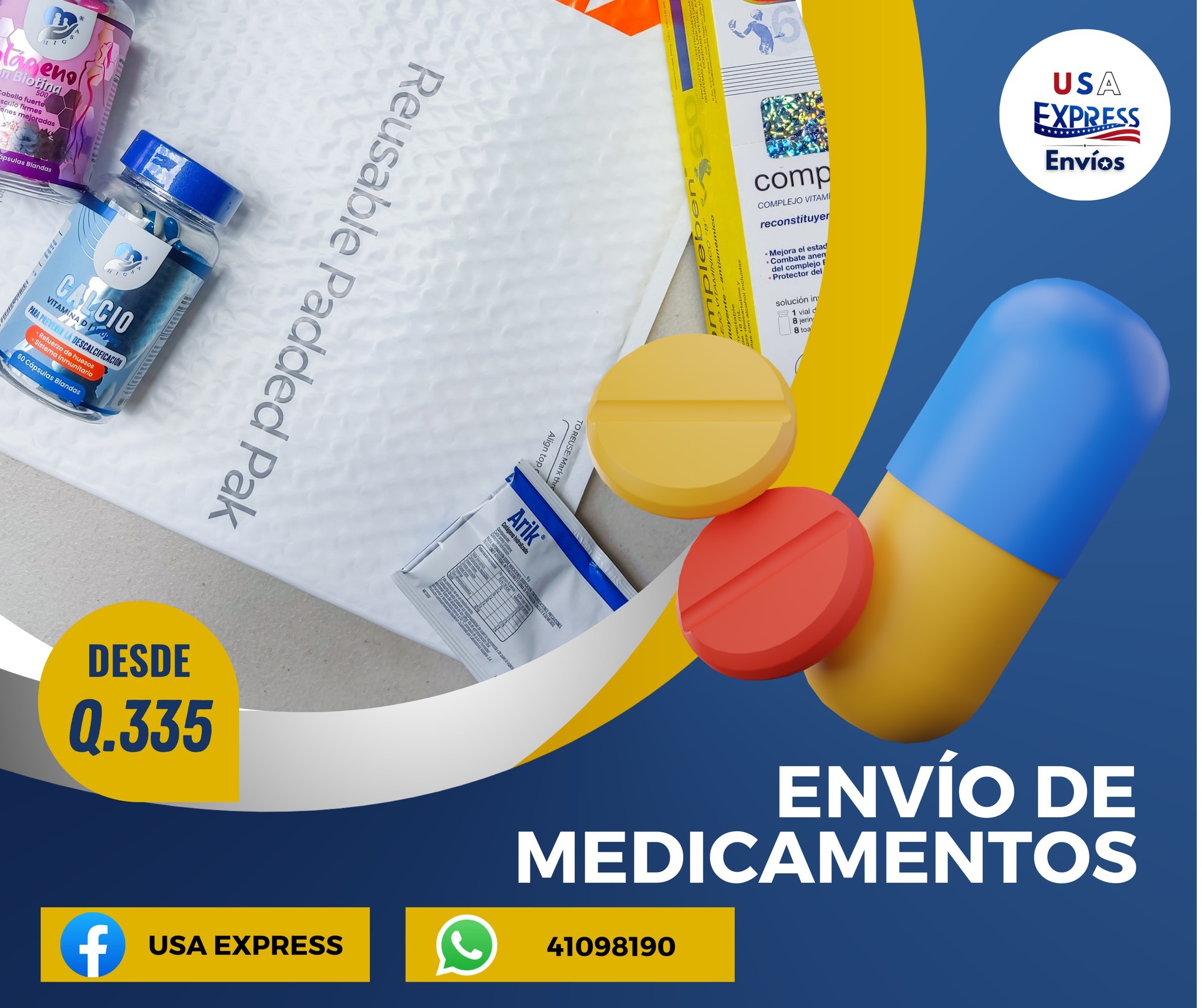 Envíe Medicinas a los Estados Unidos
